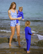 SIDNEY FULL COVERAGE KIDS SWIM SUIT - SANTORINI BLUE
