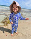 SIDNEY FULL COVERAGE KIDS SWIM SUIT - SANTORINI