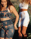 tie dye biker shorts high waist pockets luxe