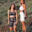 tie dye navy biker shorts high waist pockets luxe