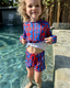 KIDS SWIM SHORTS - SOLARA ROUGE