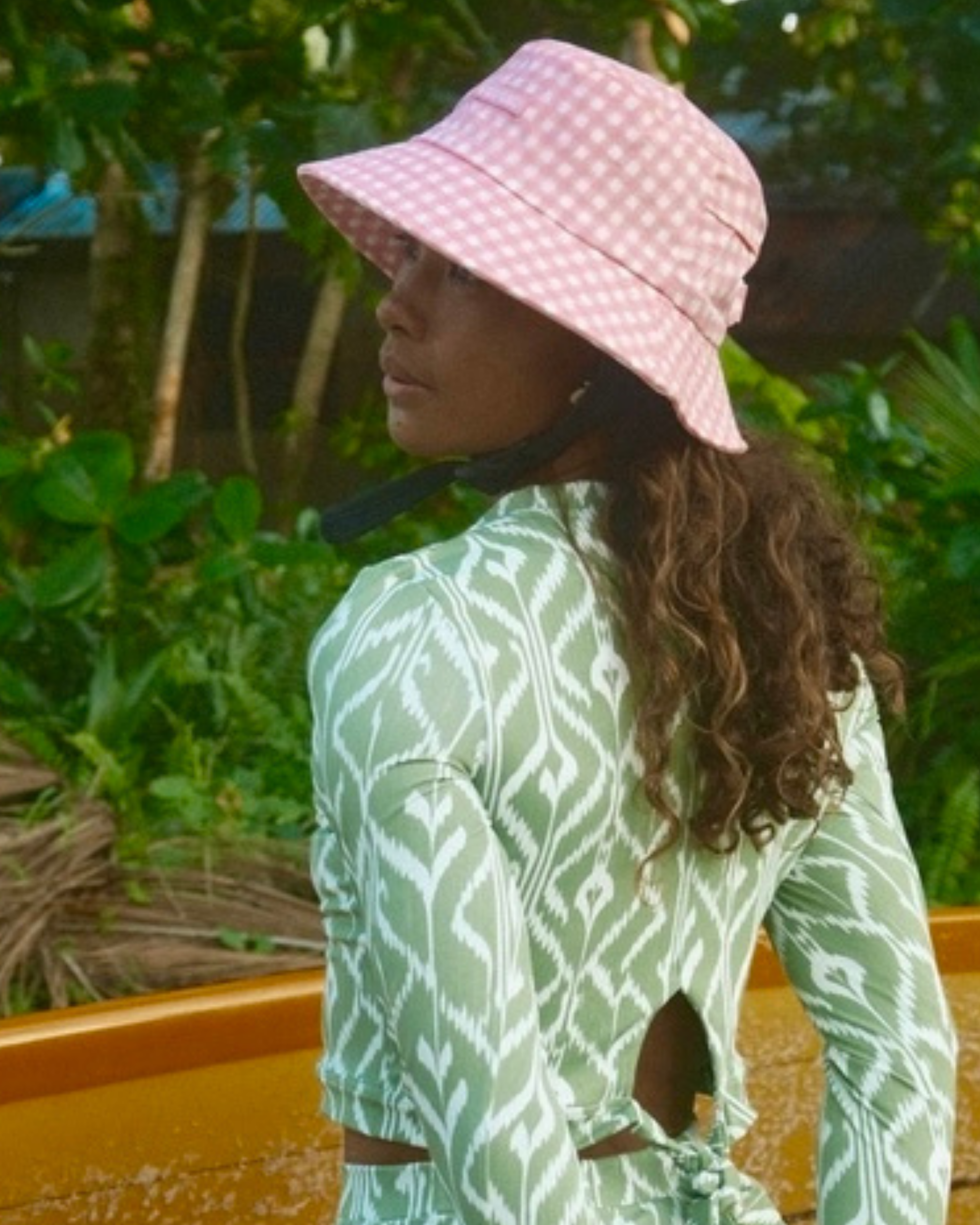 Surf Hat Kids & Adults – Pink Gingham