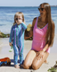 HARPER SHORTY SURF SUIT - PINK RIBBED