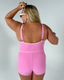 HARPER SHORTY SURF SUIT - PINK RIBBED