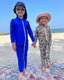 SIDNEY LONG LEG KIDS SUIT - SANTORINI BLUE