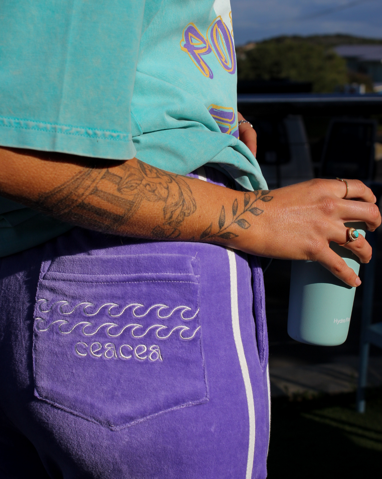 Dawnie Surf Trackies – Purple