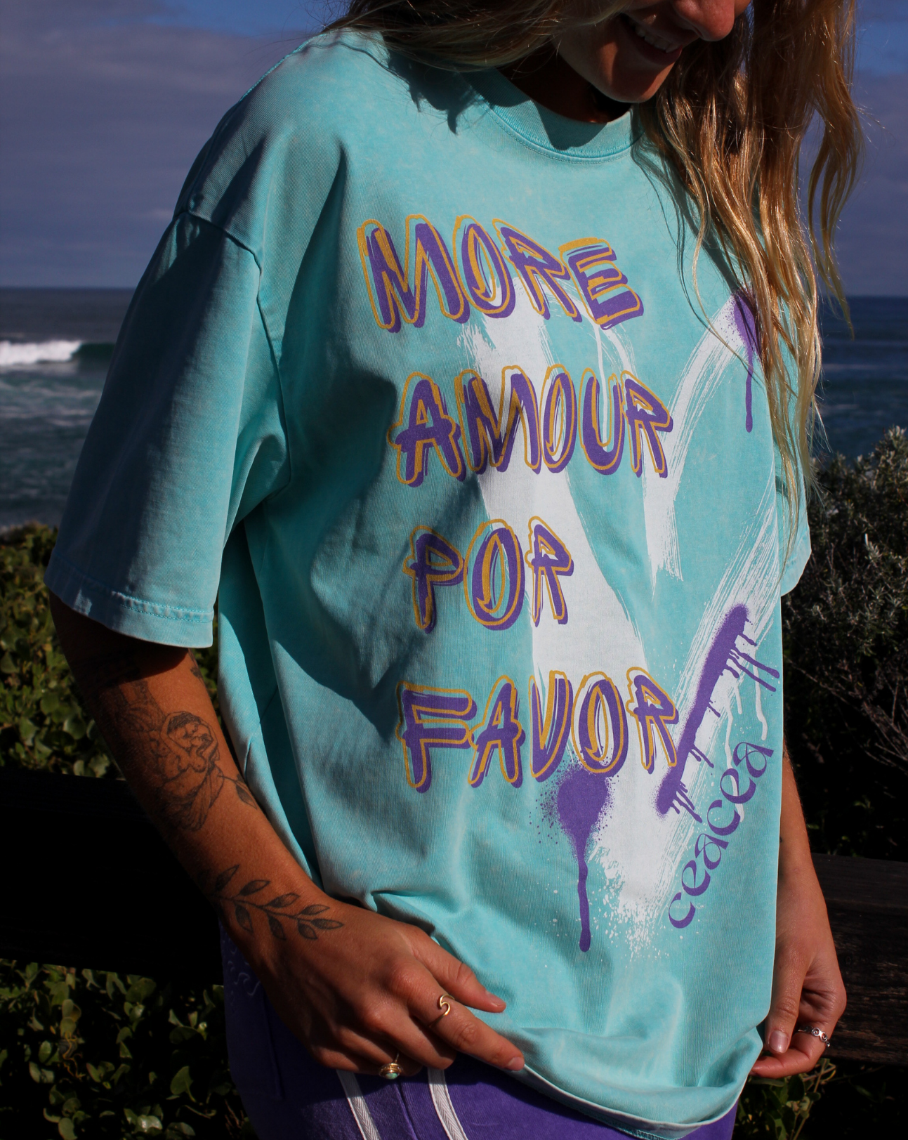 More Amour Tee – Turquoise