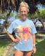 HIBISCUS TEE - POWDER BLUE