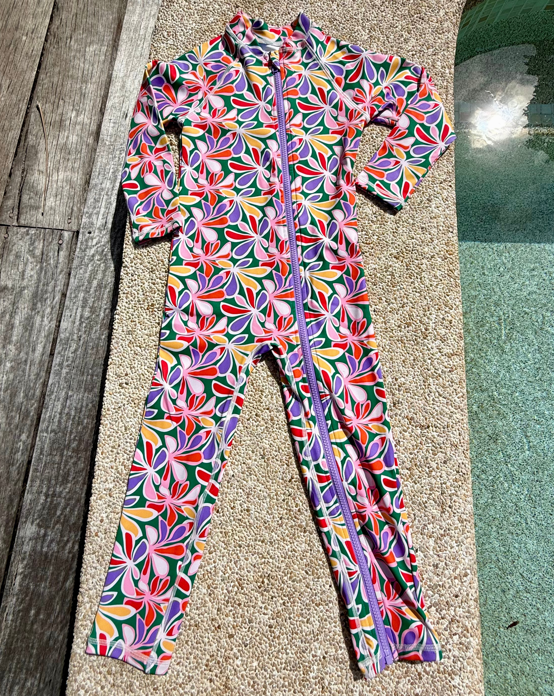 Sidney Full Coverage Kids Swim Suit – Tropicana