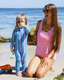 SIDNEY FULL COVERAGE KIDS SWIM SUIT - SURFER STRIPES