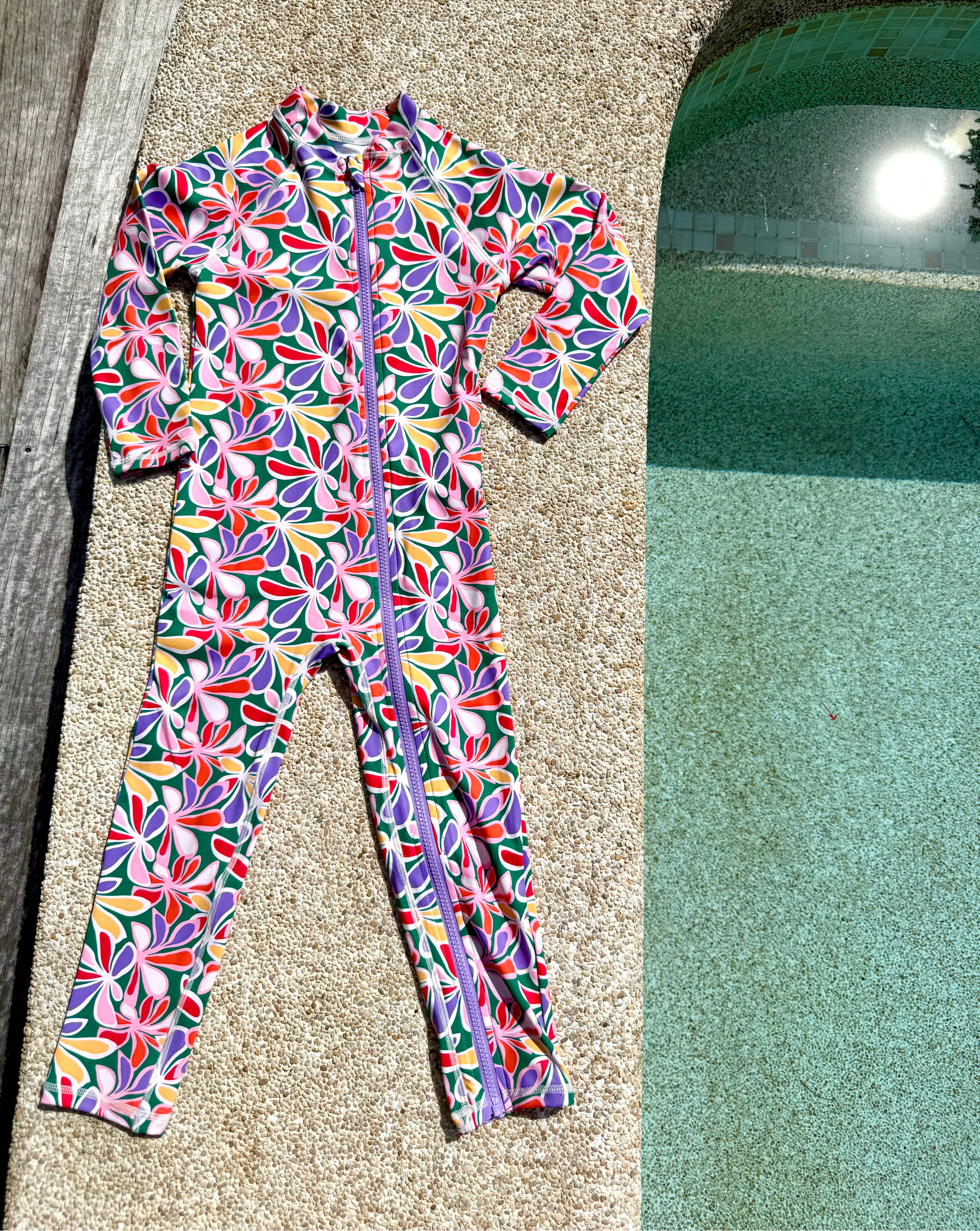 Sidney Full Coverage Kids Swim Suit – Tropicana