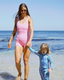 SIDNEY FULL COVERAGE KIDS SWIM SUIT - SURFER STRIPES