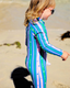 SIDNEY FULL COVERAGE KIDS SWIM SUIT - SURFER STRIPES