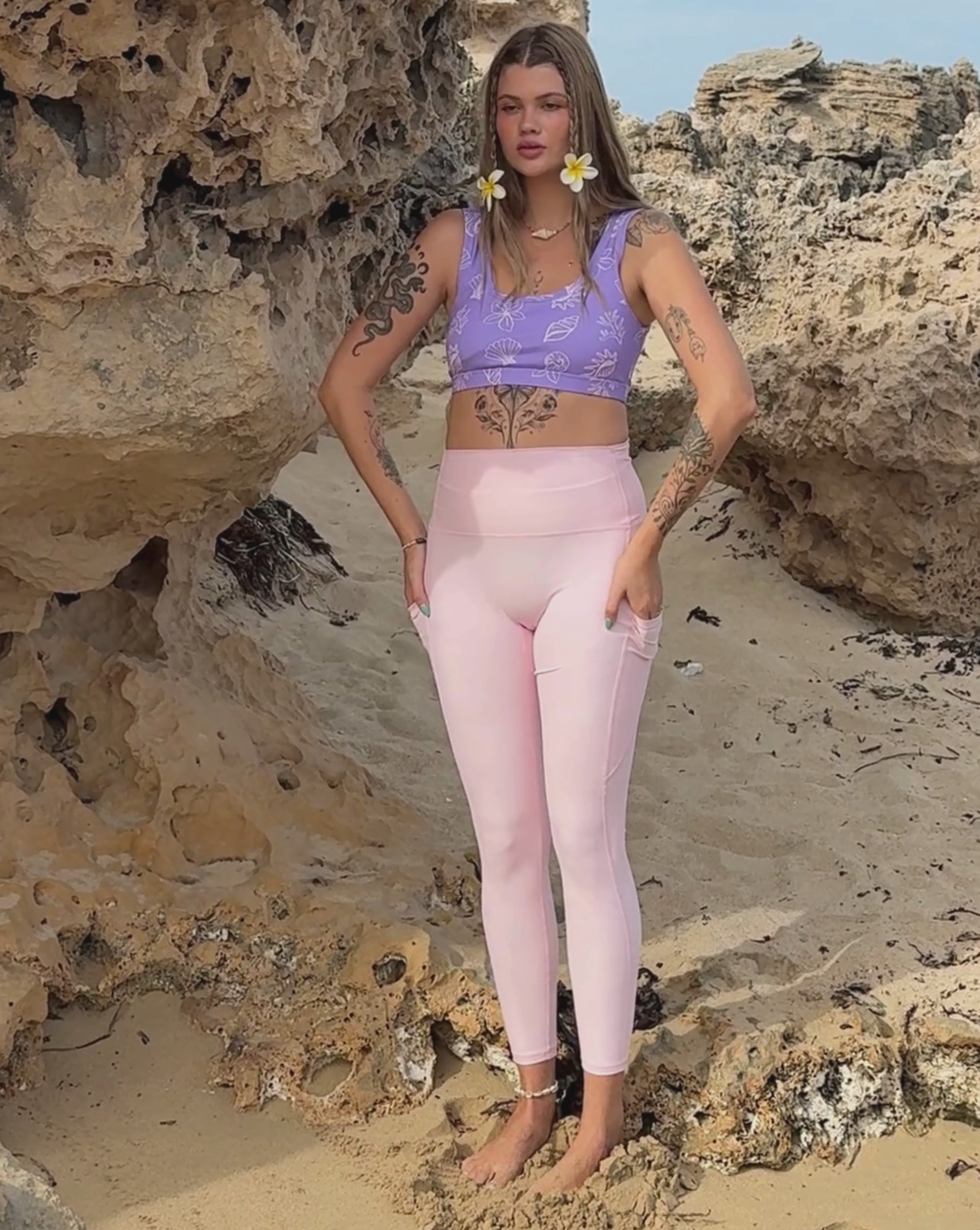 Lembongan Surf Leggings – Light Pink